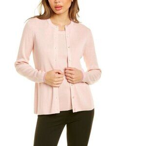 💕ST. JOHN💕 1x1 Rib Cardigan ~ Pale Pink XL NWOT